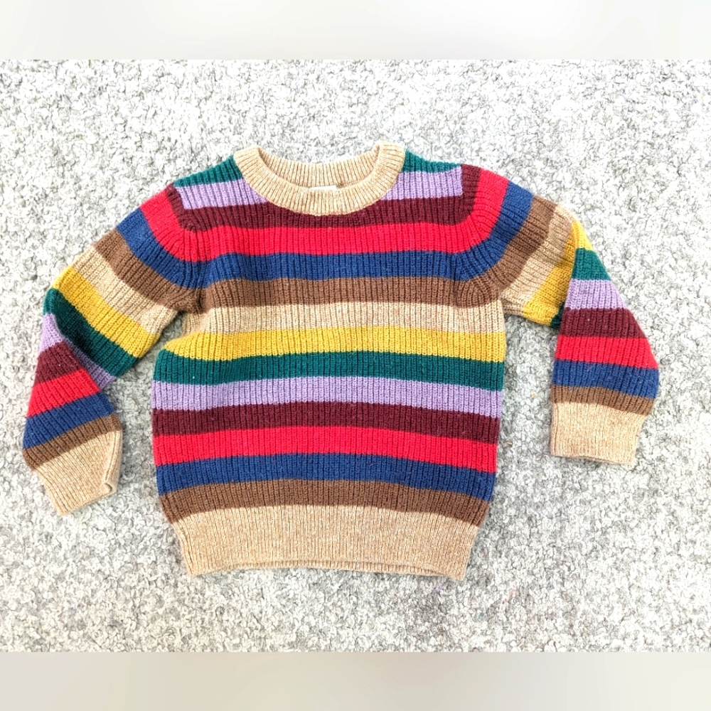 Gap knitted sweater shirt. 3years. EUC. Striped.